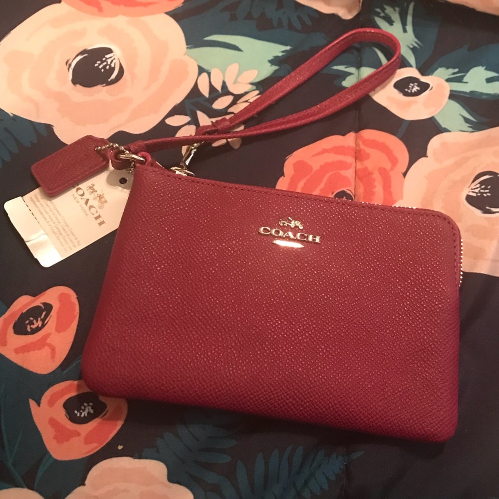 Coach purple wristlet